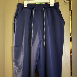 JAANUU Navy Blue Scrub Joggers